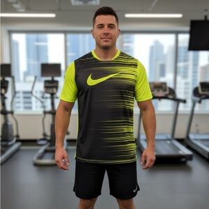 Nike Dry-Fit GPX Flash ll Volt/Black Training Shirt-Men’s XL